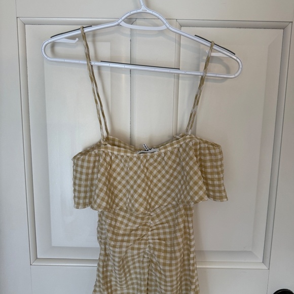 New! GANNI Gingham Check-Print Ruffled Minidress 45247 - Picture 11 of 16